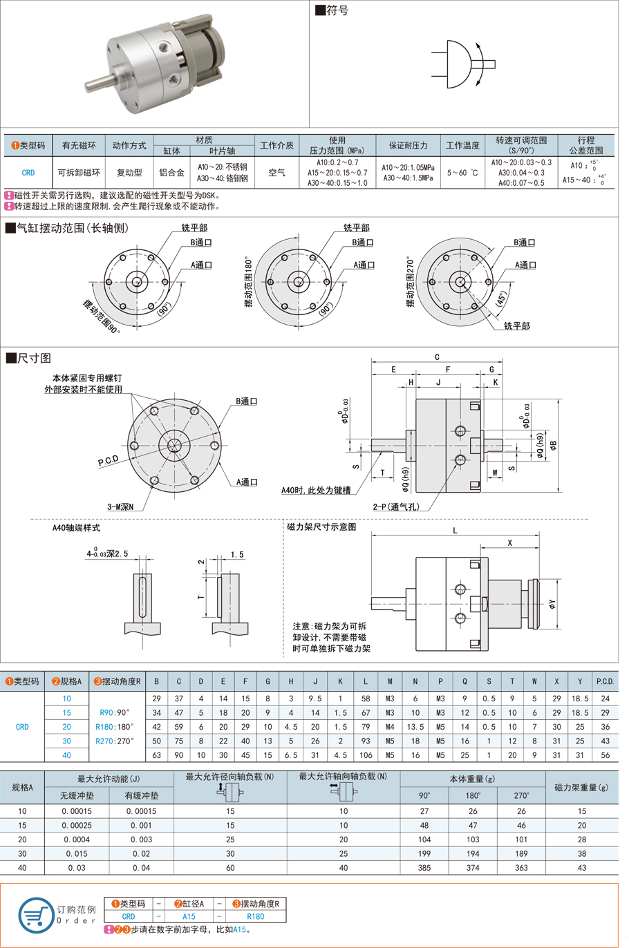 葉片式擺動氣缸工作原理 葉片式擺動氣缸工作原理